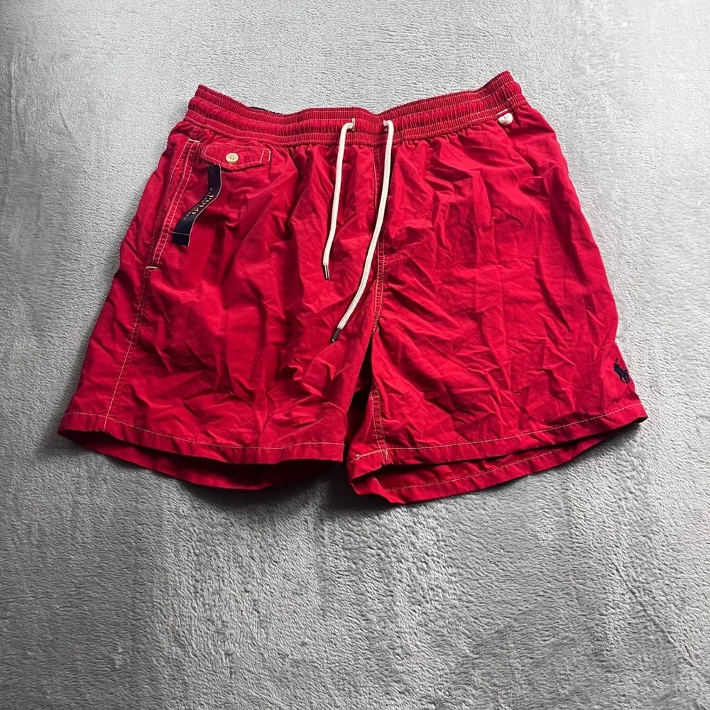 Polo Ralph Lauren Mens Swim Trunks Target Red XL NWT 710587937003